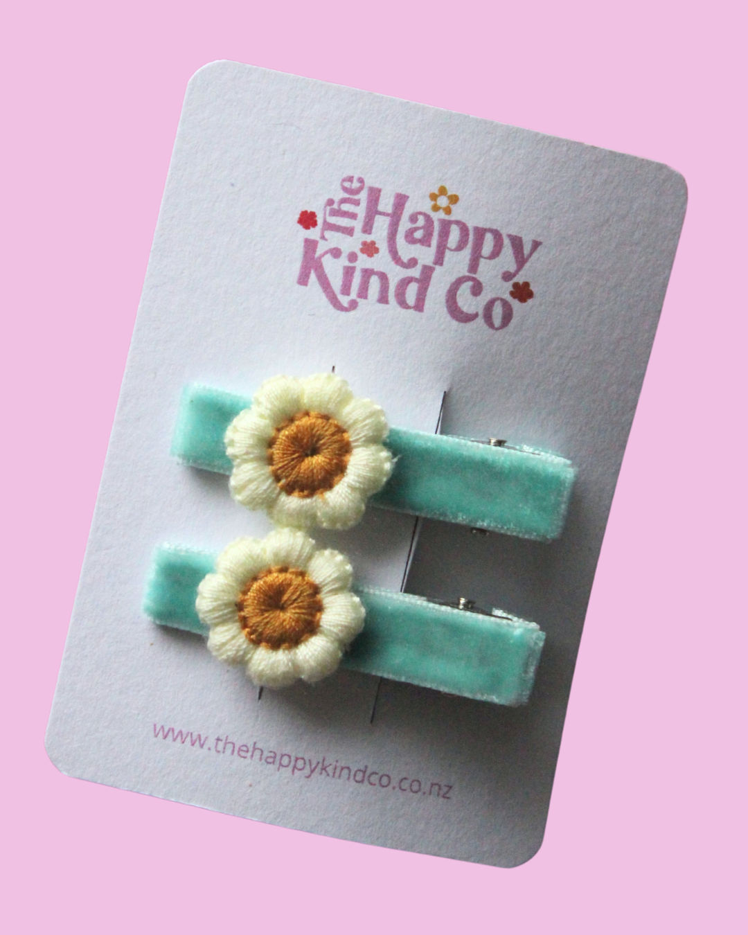 Retro Velvet Flora Clips