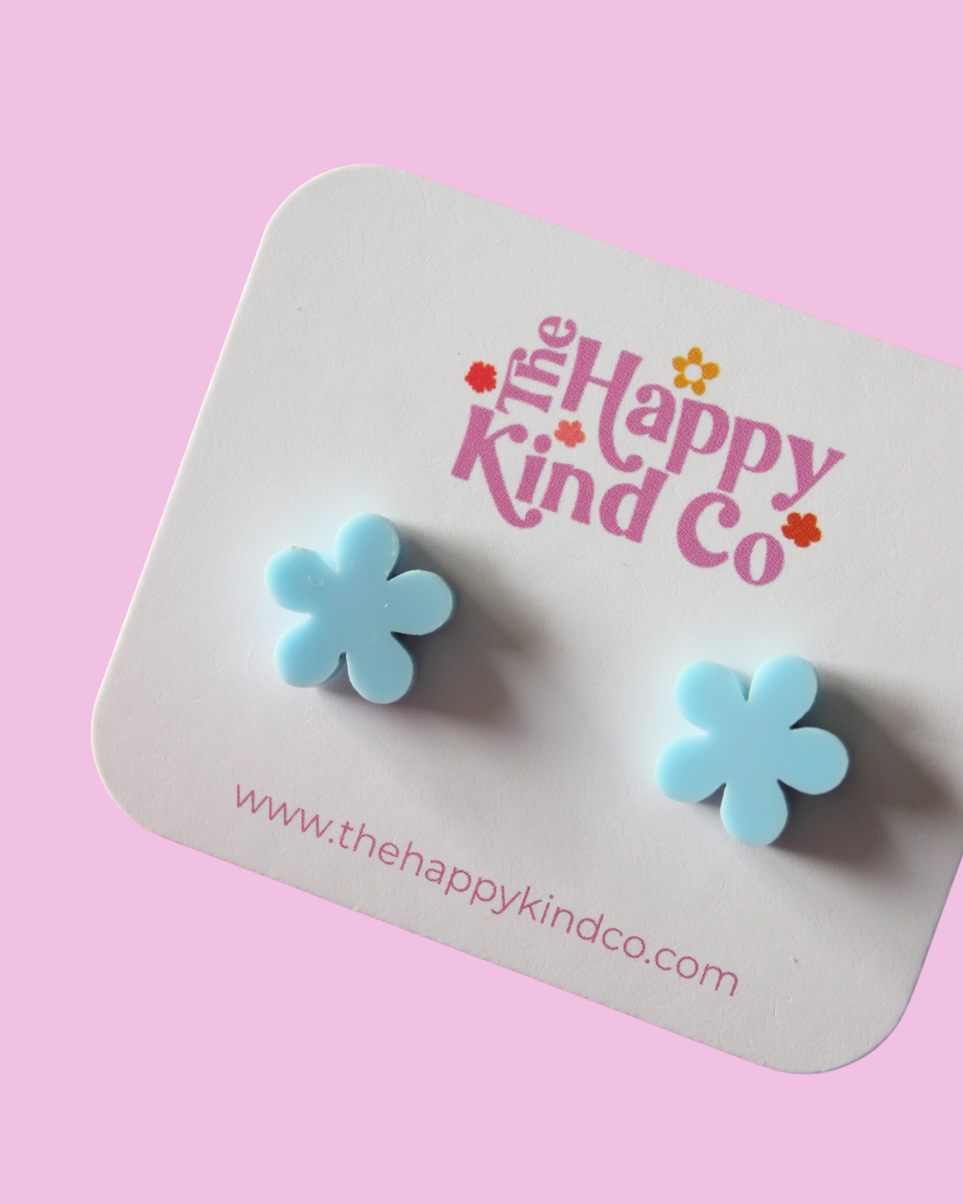 Baby Blue Flower Power Earrings