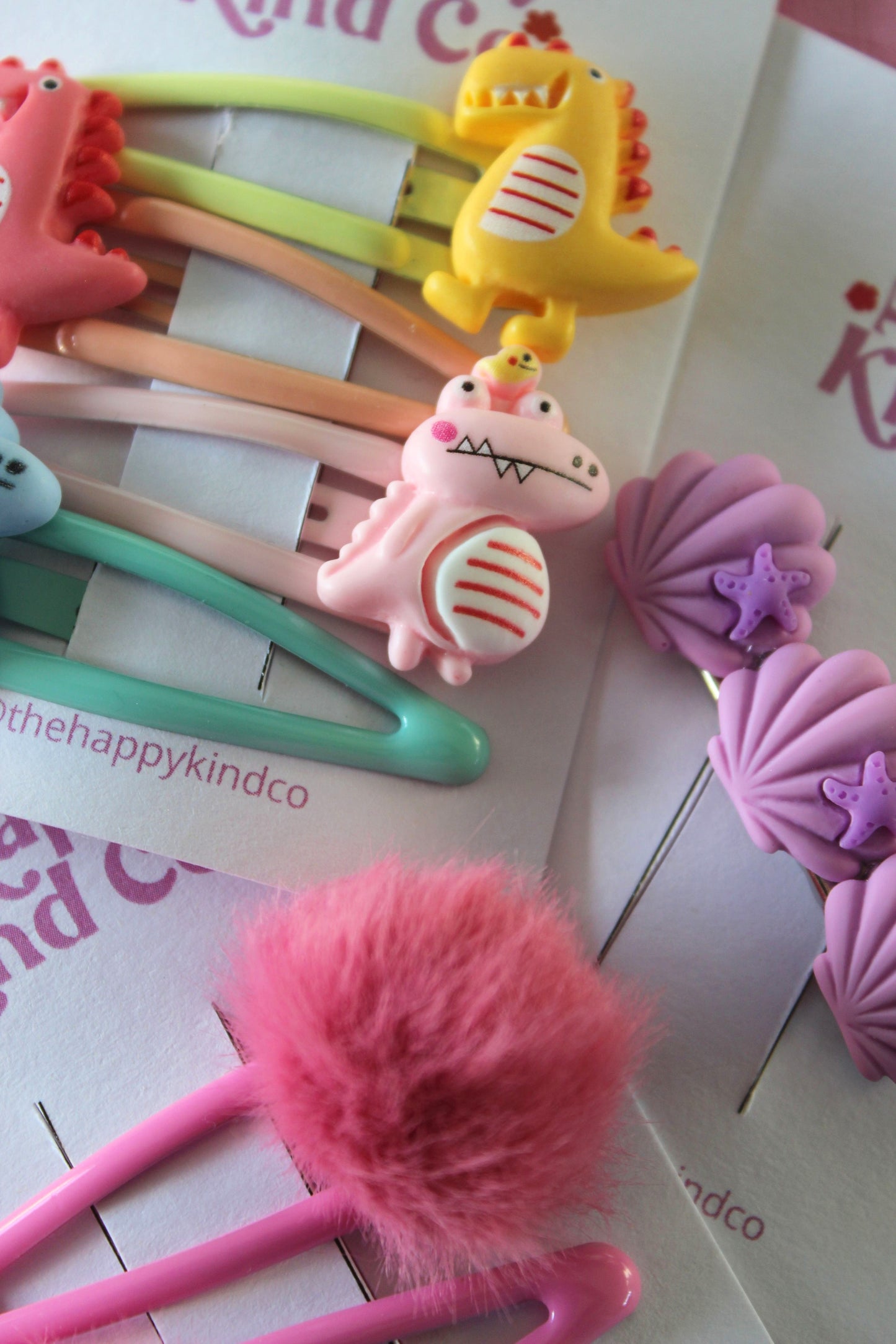Hot Pink Fluff Clips