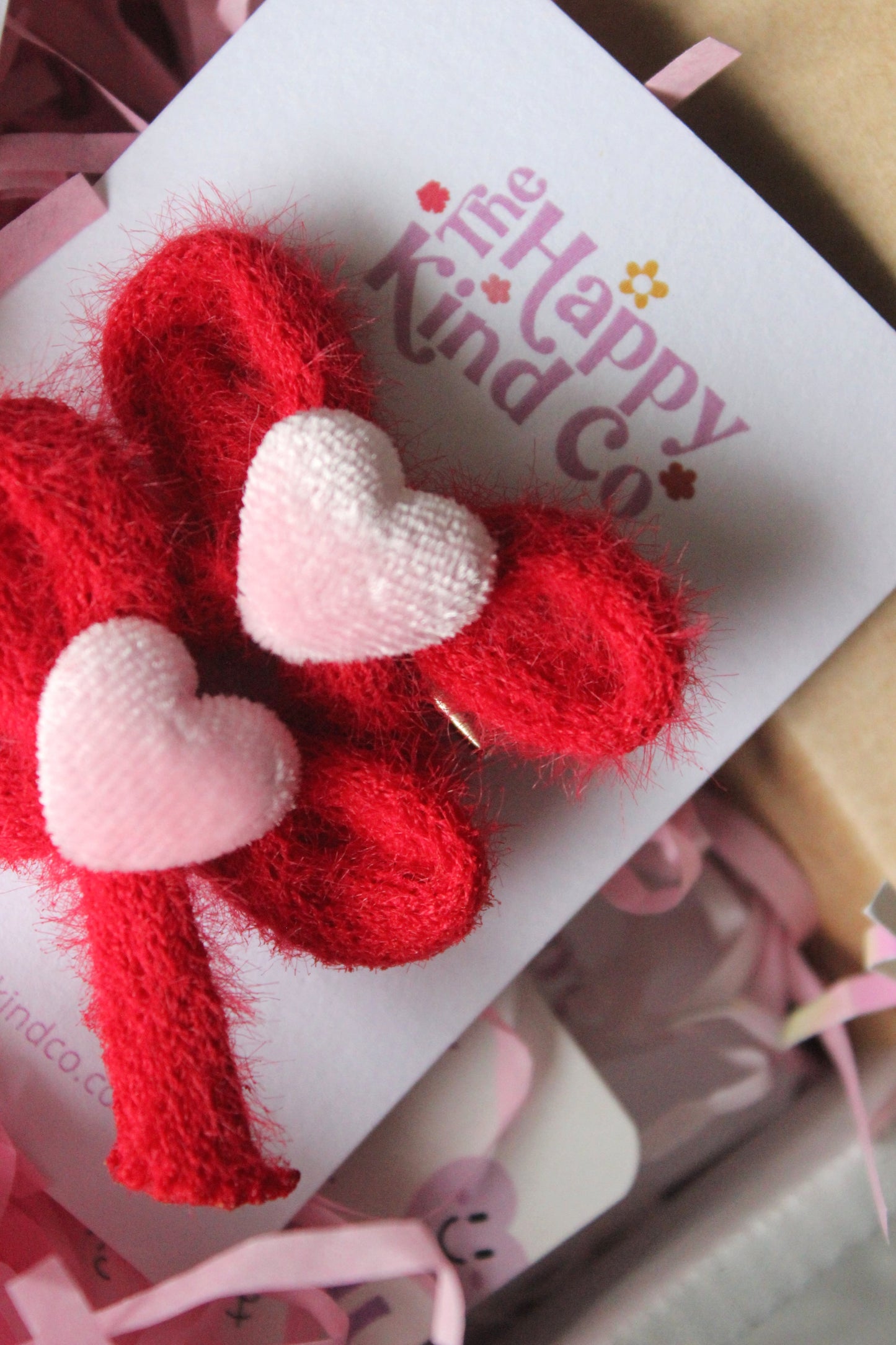 Fluffy Pigtail Bow Clips - Be My Galentine