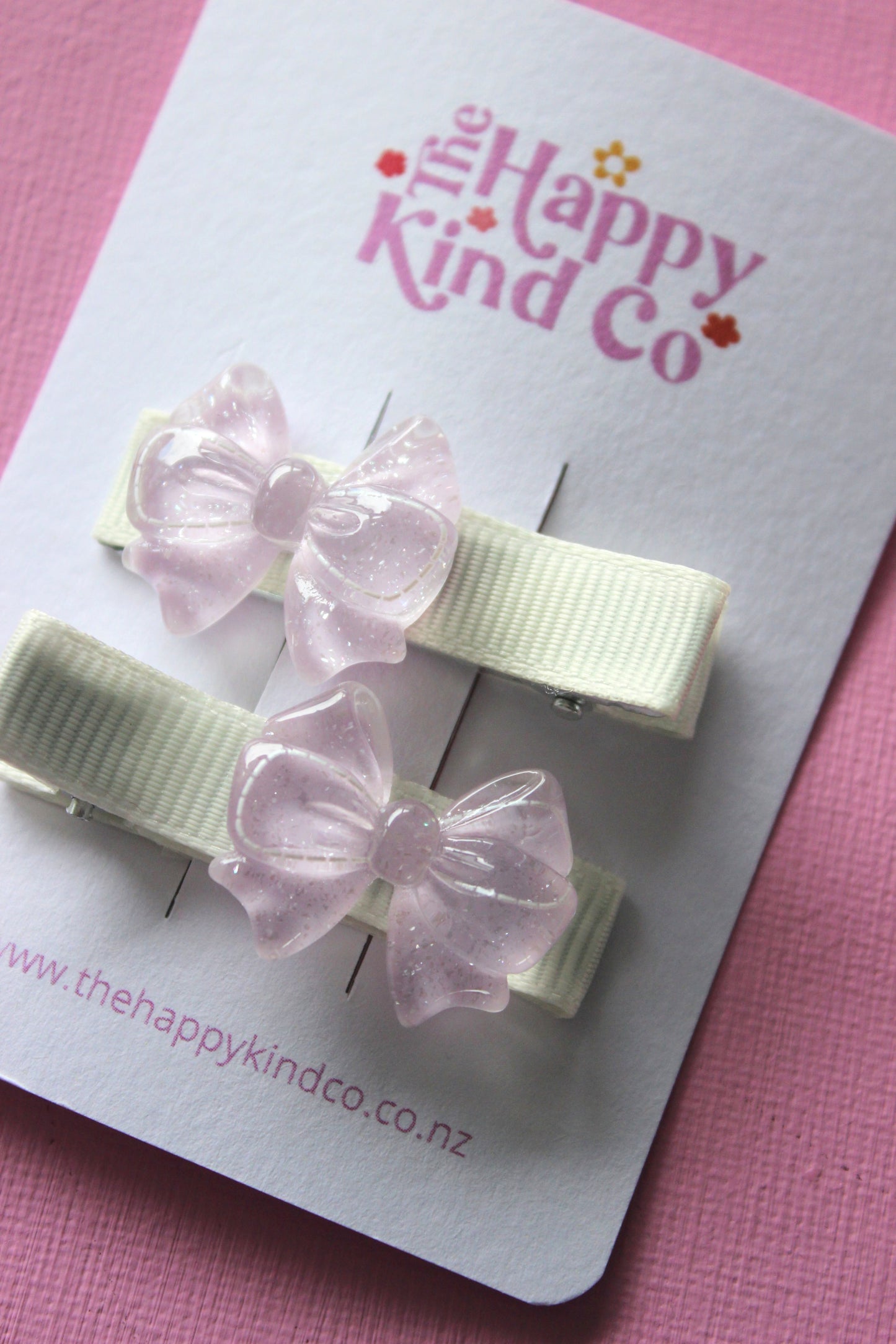 Dreamy Violet Ballet Bow Clips