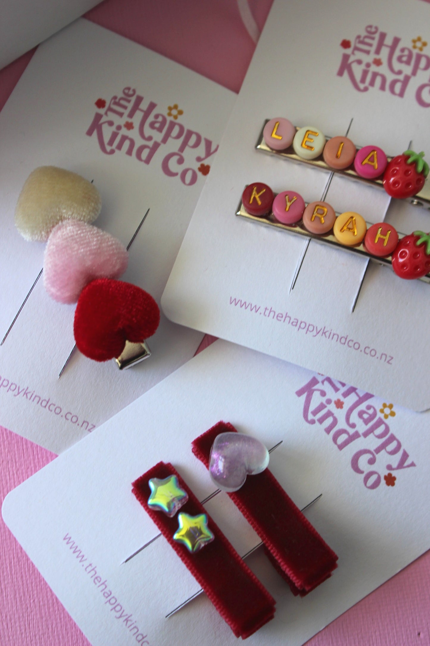 Crimson Velvet Clips