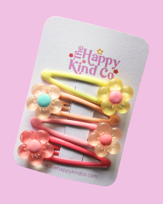 Summer Jelly Flower Clips