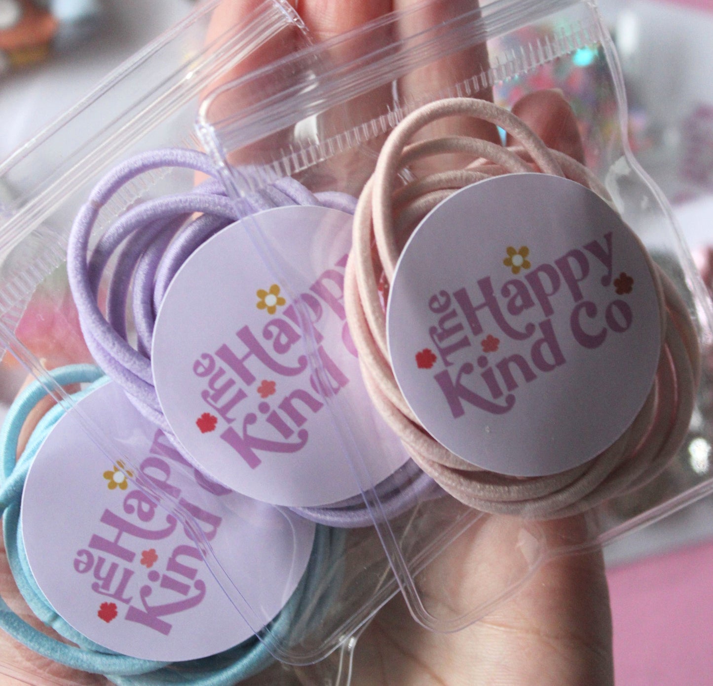 Thick Hair Ties 15 Pk - Lavender
