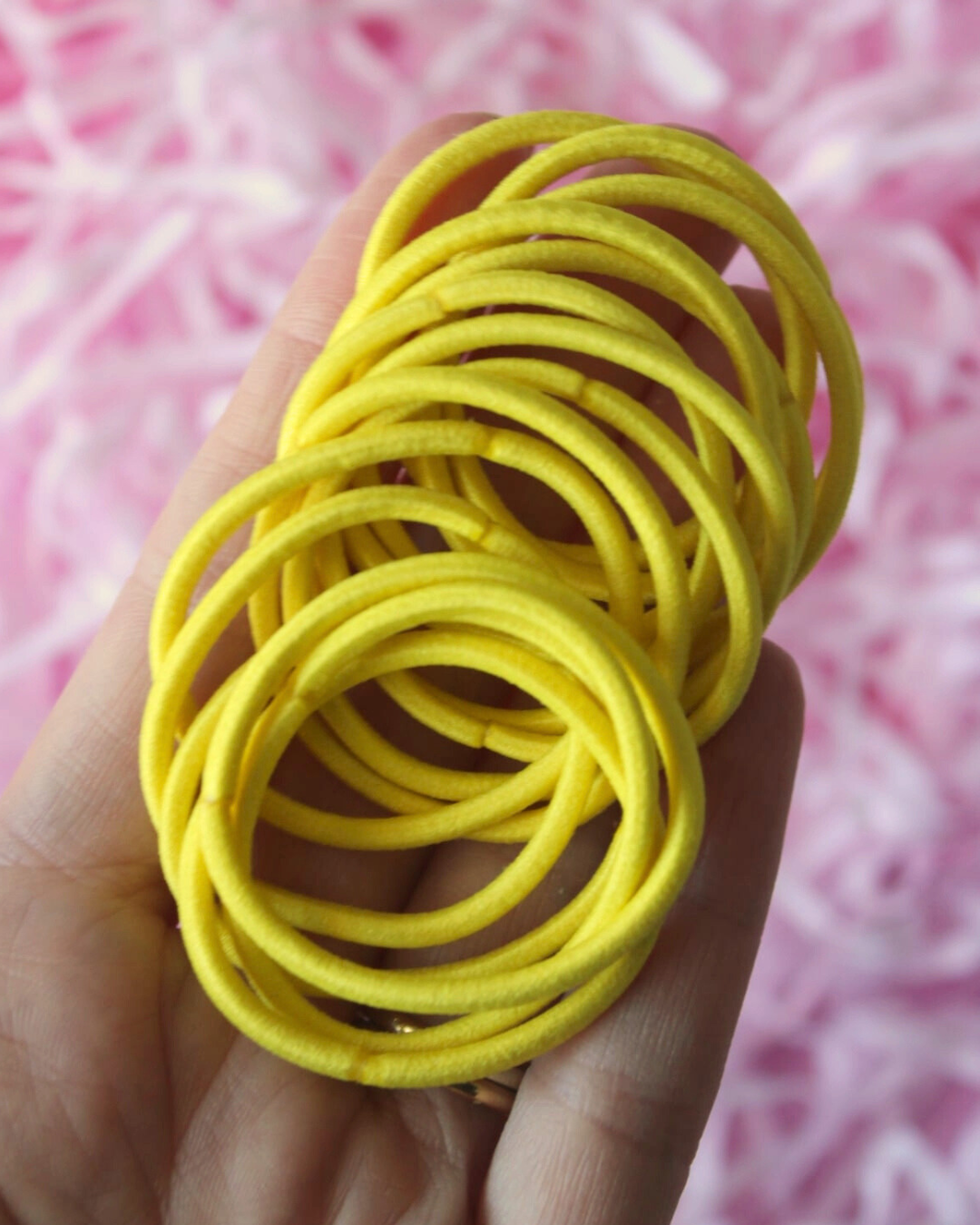 Thick Hair Ties 15 Pk - Banana