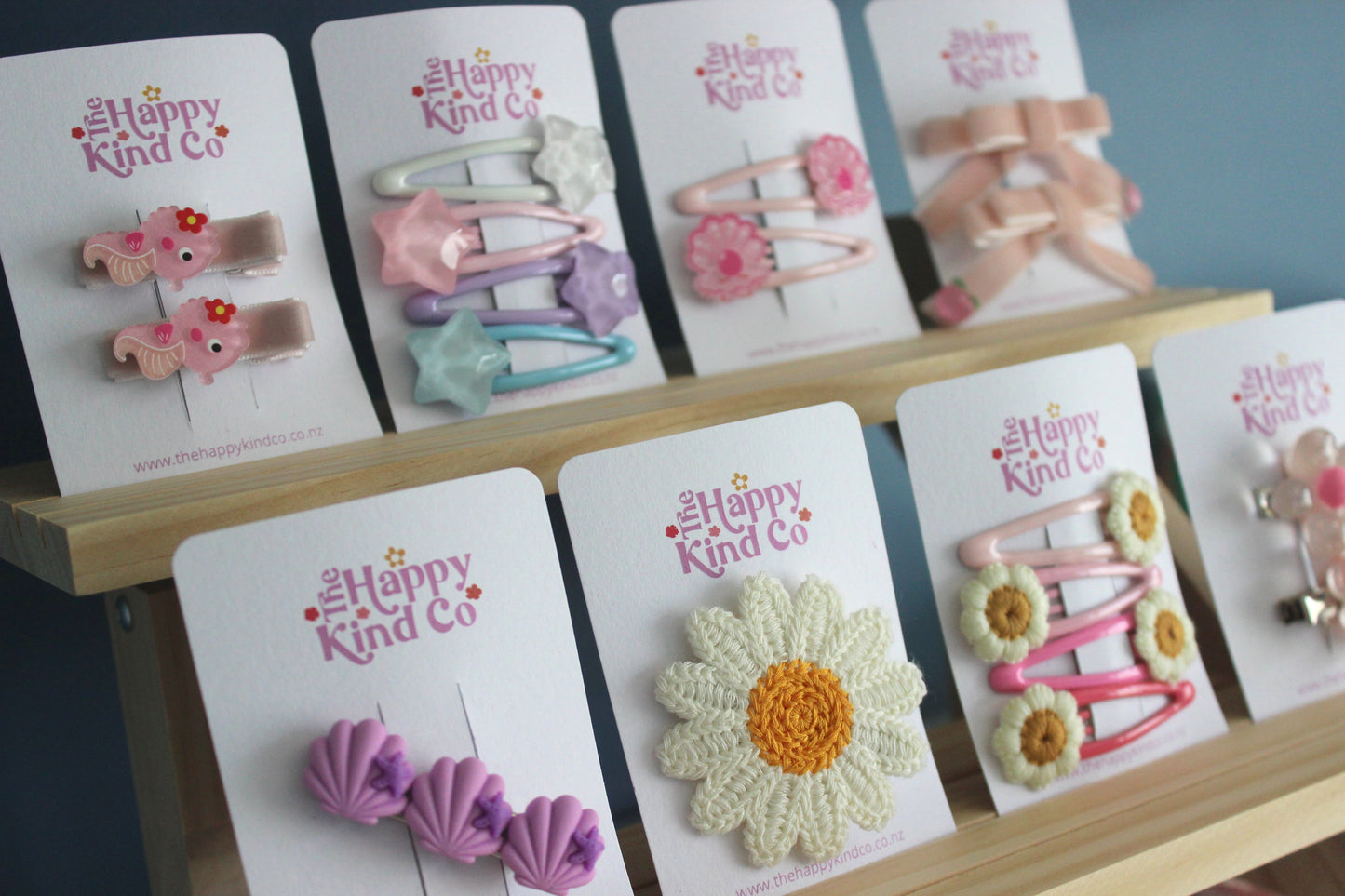Retro Flower Combo Clips - Dreamy Pinks