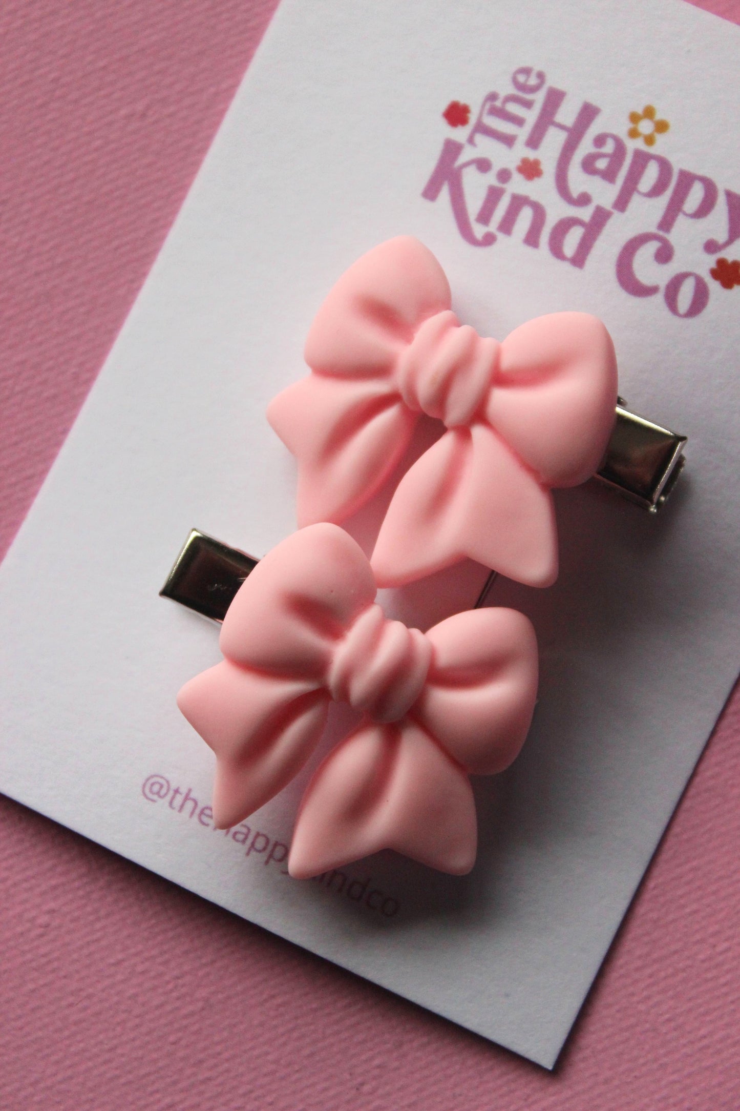Dreamy Bow Clips - Creamy Peach