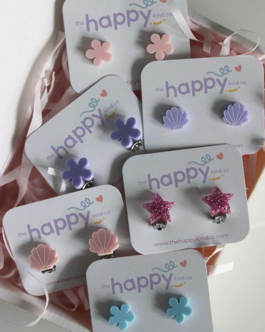 Blue Daisy Stud Earrings