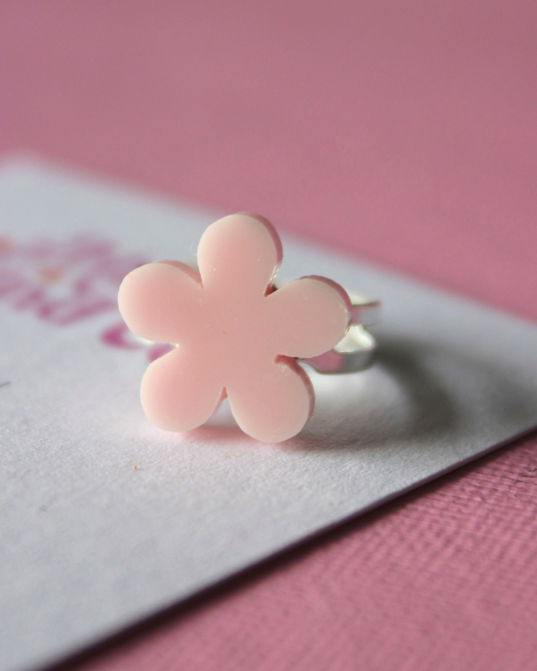 Pink Bloom Statement Ring
