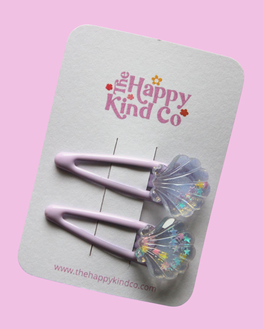 Shimmer Shell Clips