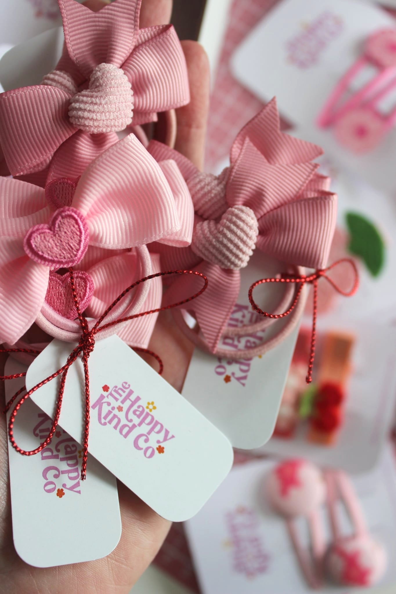 Blush Crush Bow Hair Ties