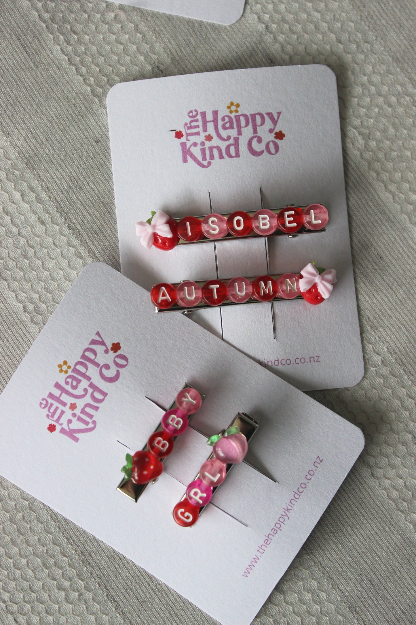 Berry Bow Name Clips
