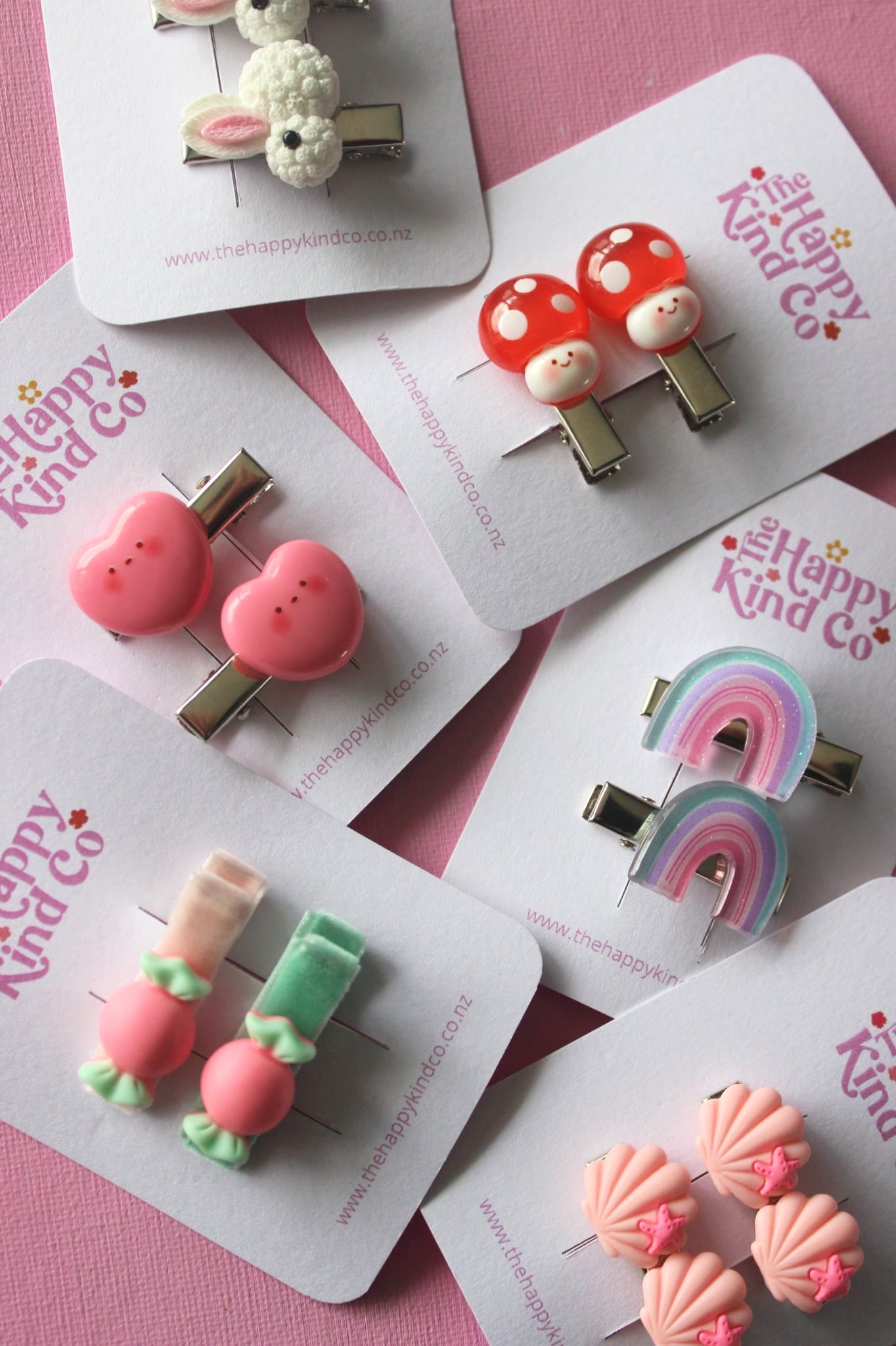 Happy Bubble Heart Clips