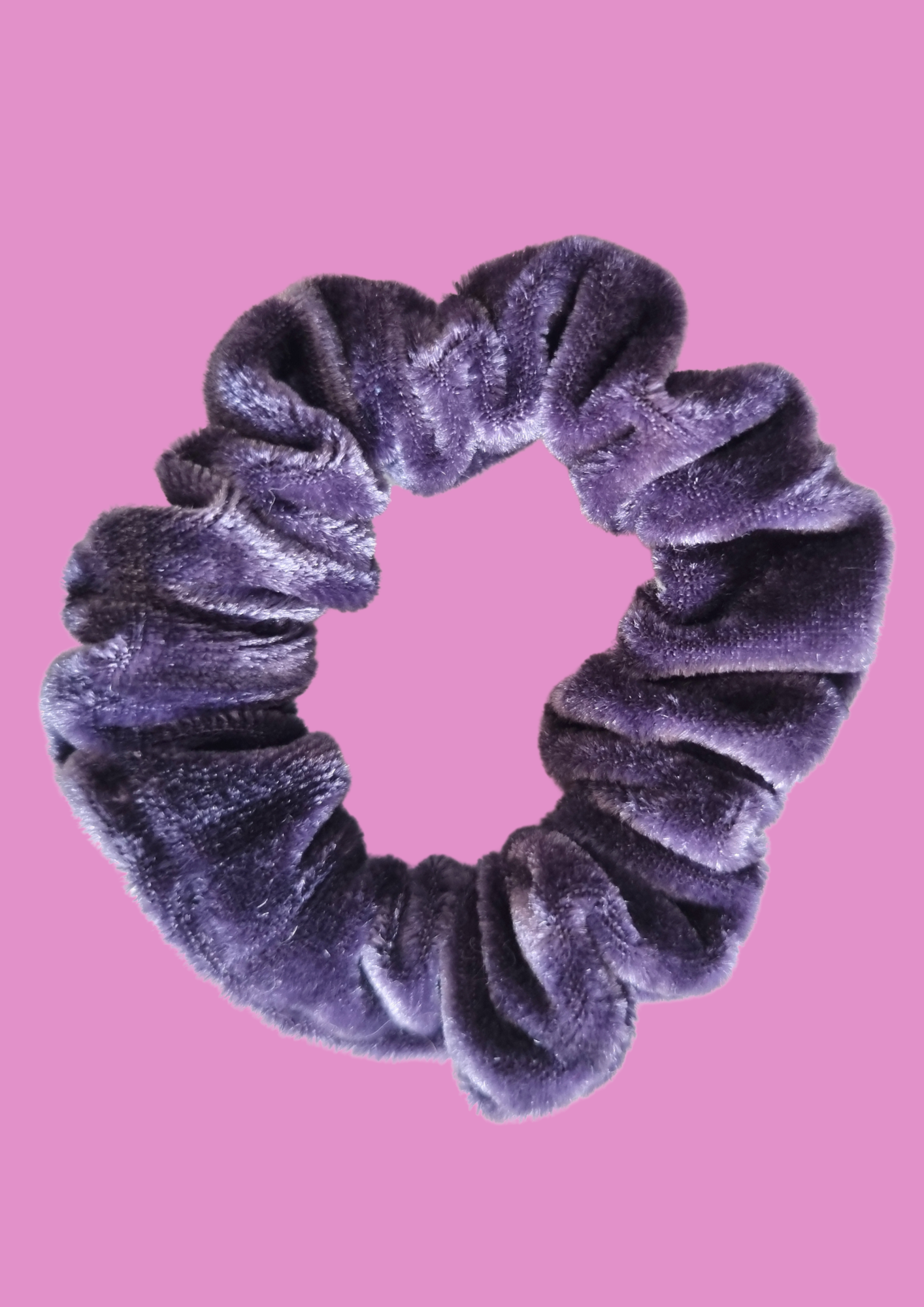 Deluxe Plum Velvet Toddler Scrunchie