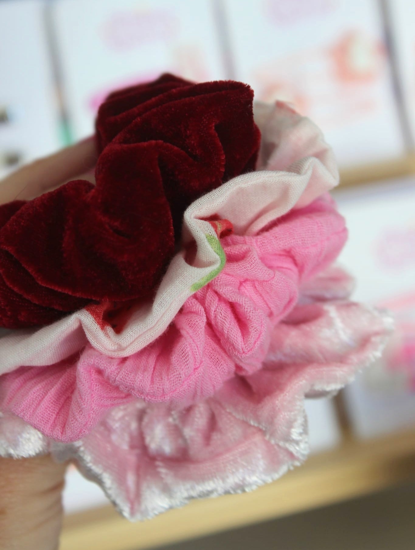 Crimson Velvet Scrunchie