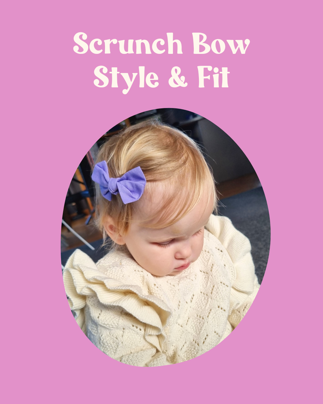 Dusky Blue Petite Scrunch Bow