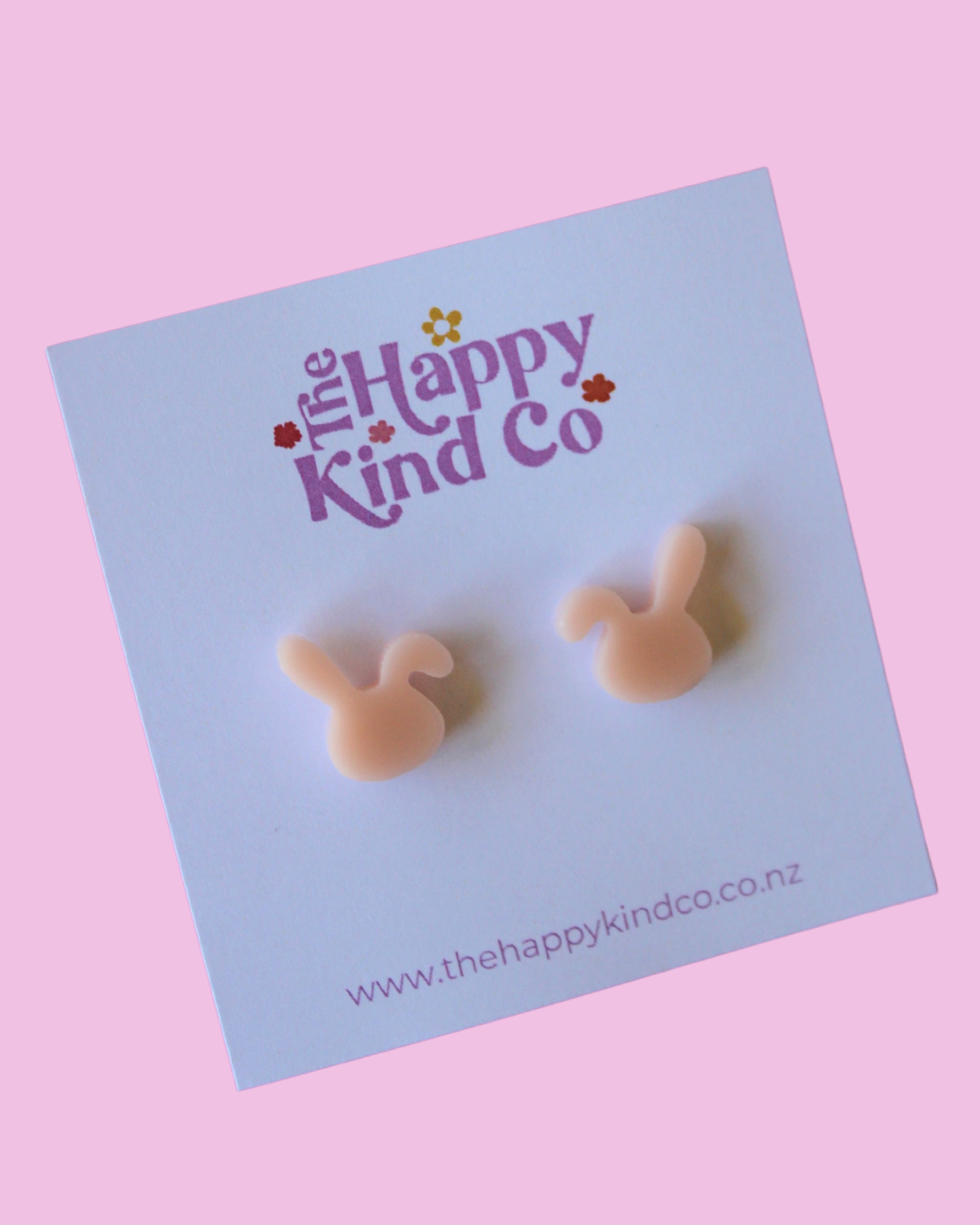 Peach Bunny Earrings