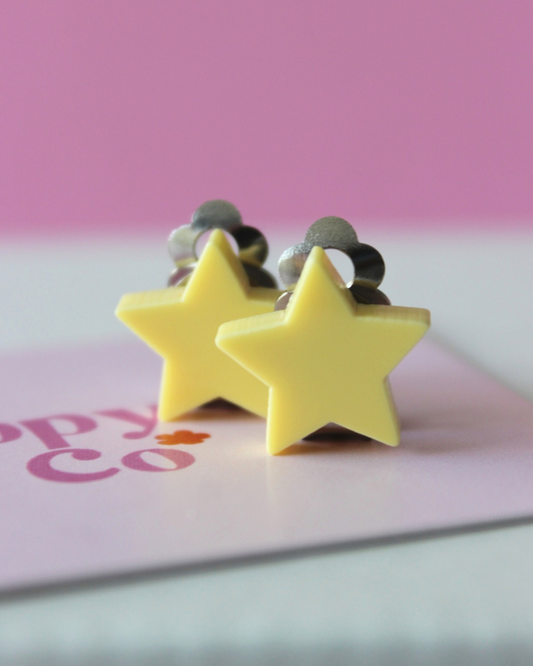 Star Clip On Earrings