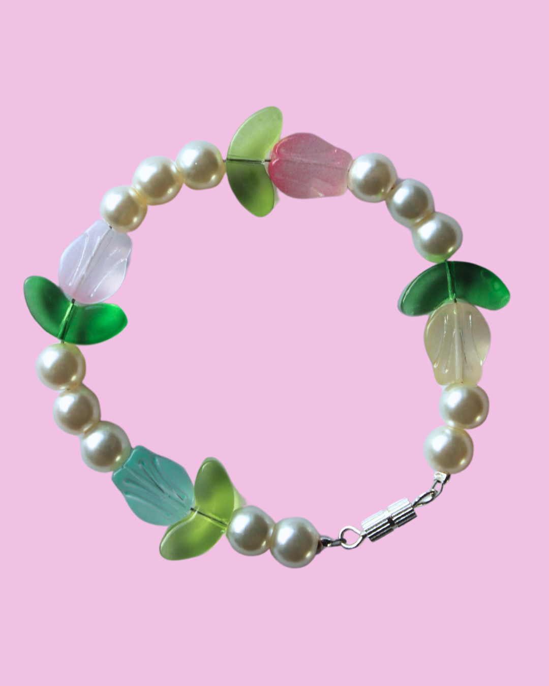 Tulips & Pearls Bracelet
