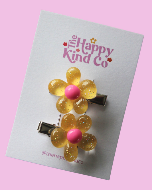 Flower Pop Clips - Sunshine