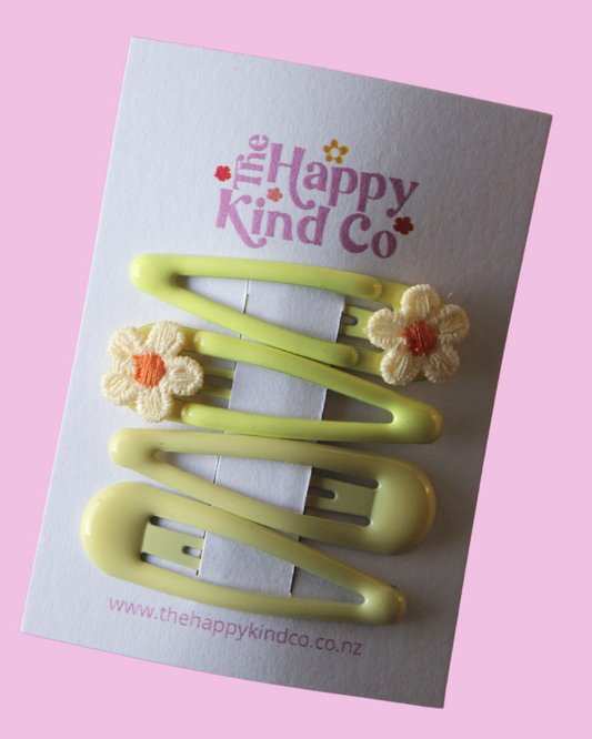 Jelly Daisy Pastel Clips - Lemon