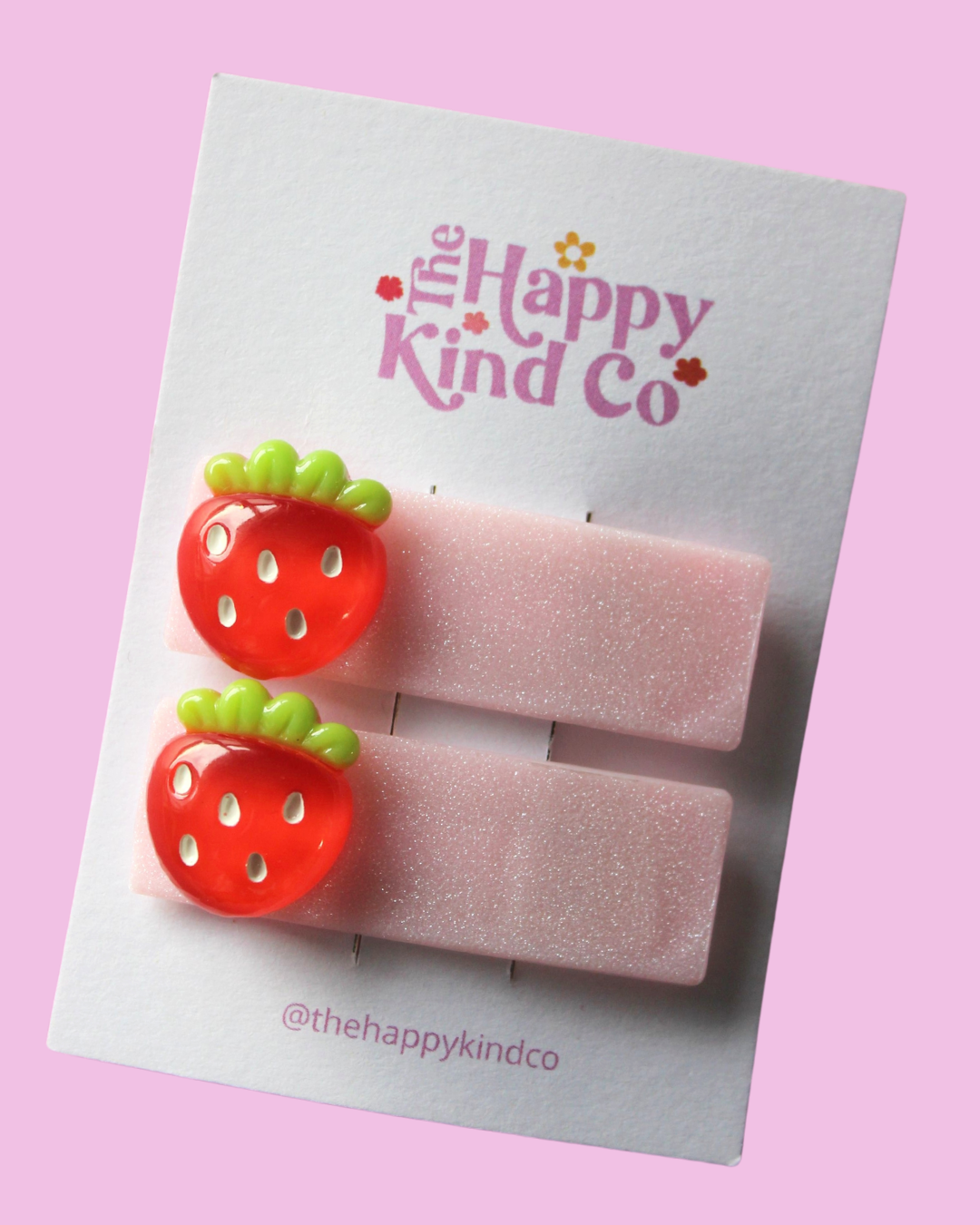 Chunky Glitter Clips - Pink Berry