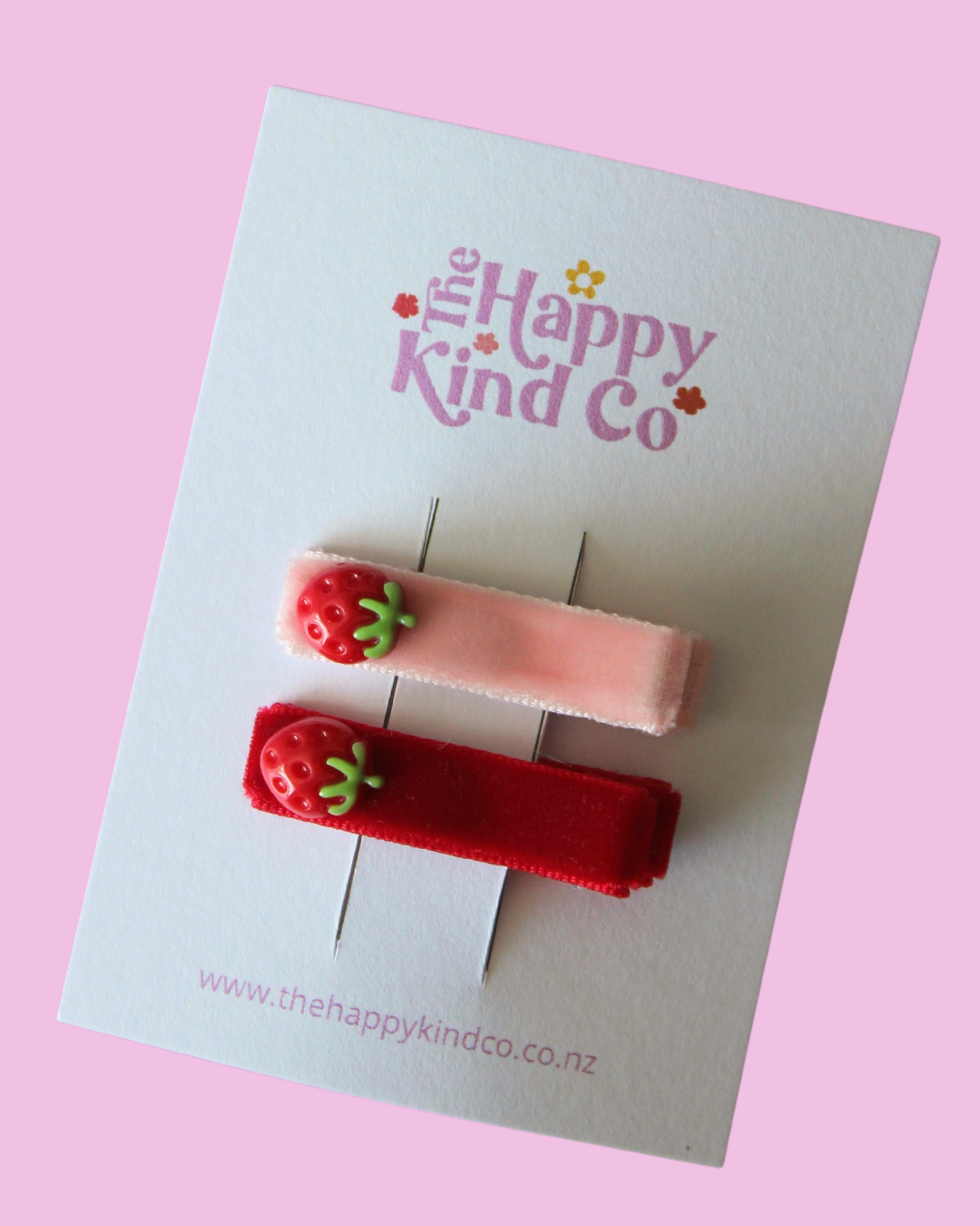 Berry Velvet Contrast Clips