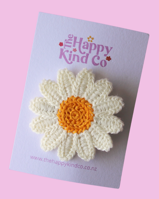 XL Crochet Daisy Clip