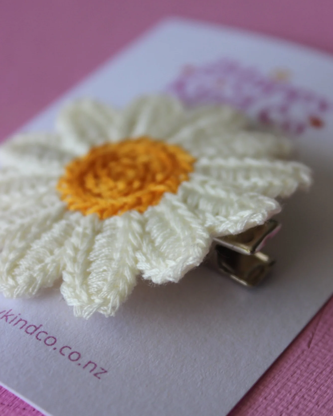 XL Crochet Daisy Clip