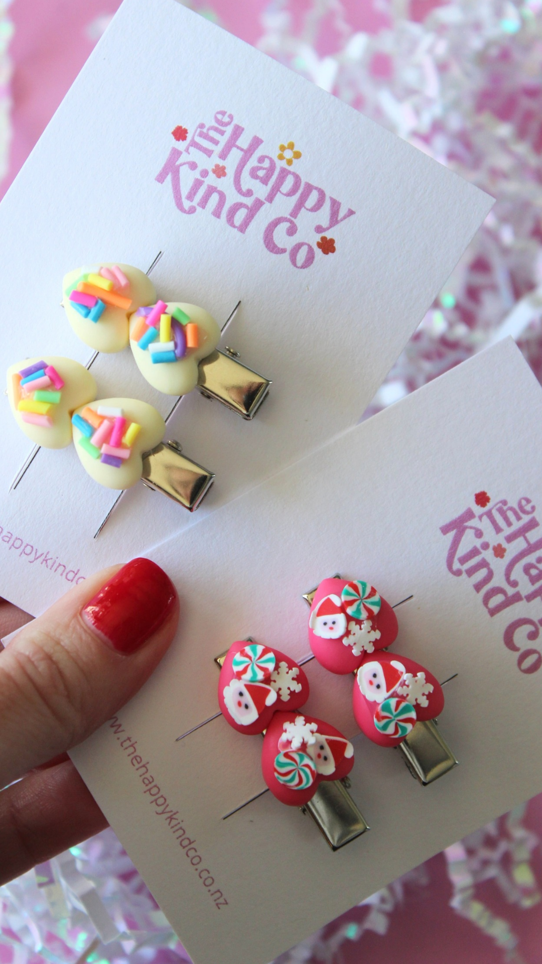Heart Stopper Toddler Clips - Berry Christmas