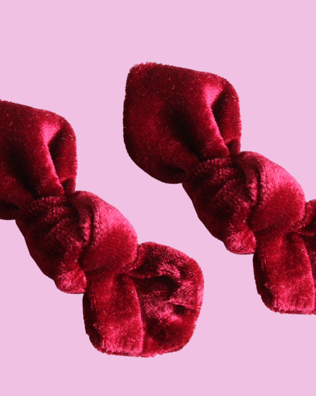 Crimson Velvet Petite Twist Bow