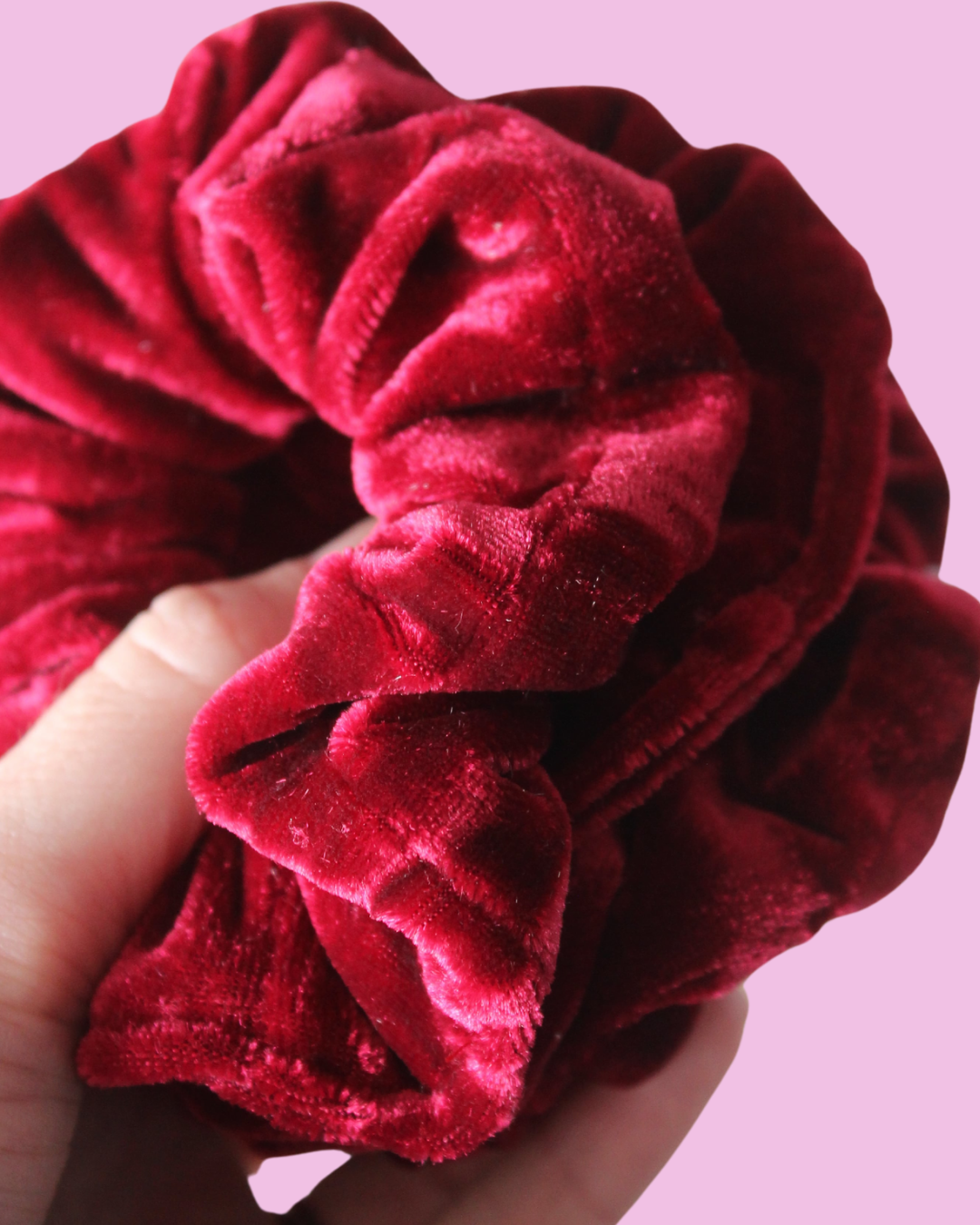 Crimson Velvet Scrunchie