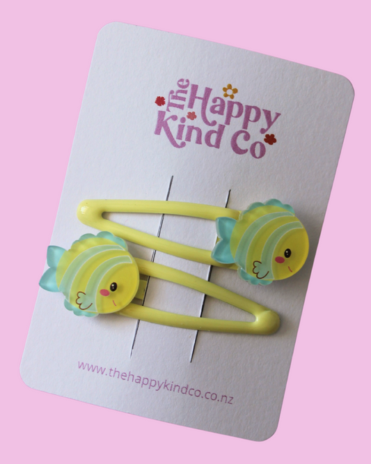 Felix The Fish Clips 2 Pack Yellow