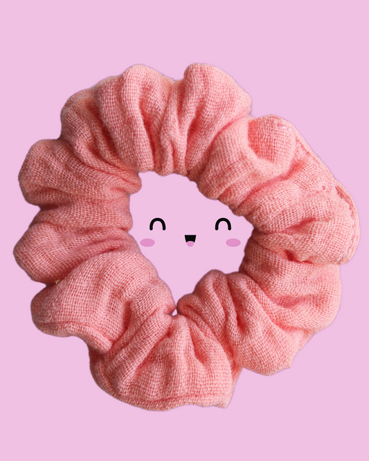 Oh-so Peachy Muslin Toddler Scrunchie