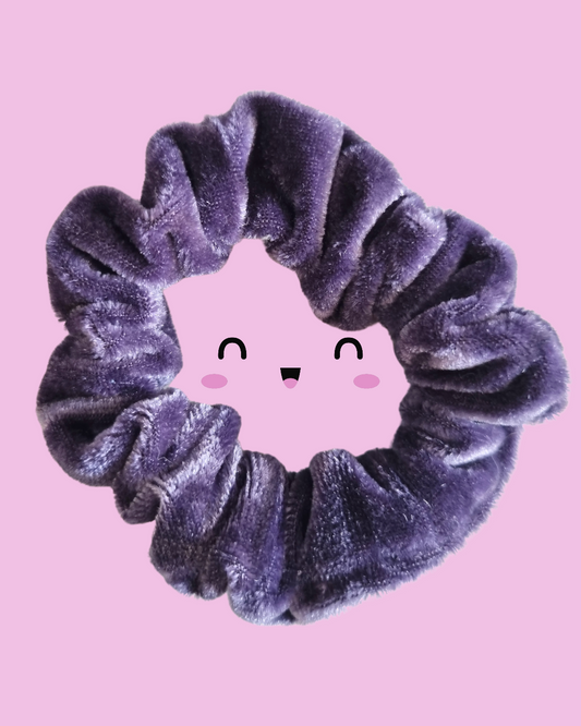 Deluxe Plum Velvet Toddler Scrunchie