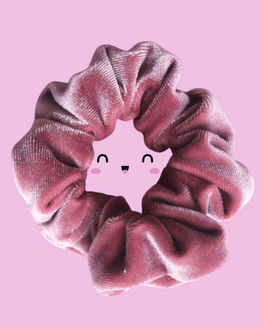 Deluxe Blush Velvet Toddler Scrunchie