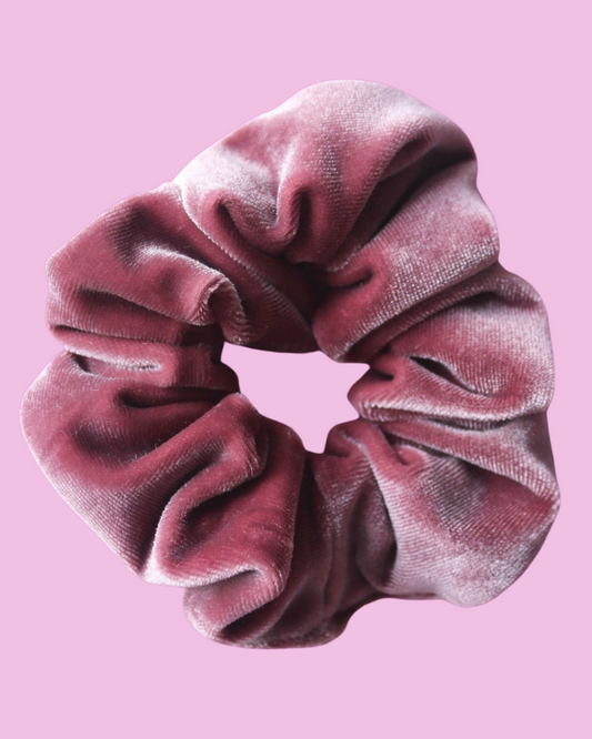 Deluxe Blush Velvet Scrunchie