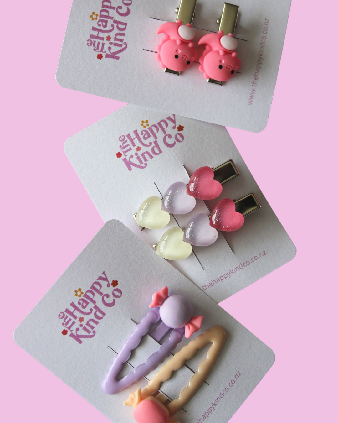 Rawr-some Dino Toddler Clips - Sweetie Pink