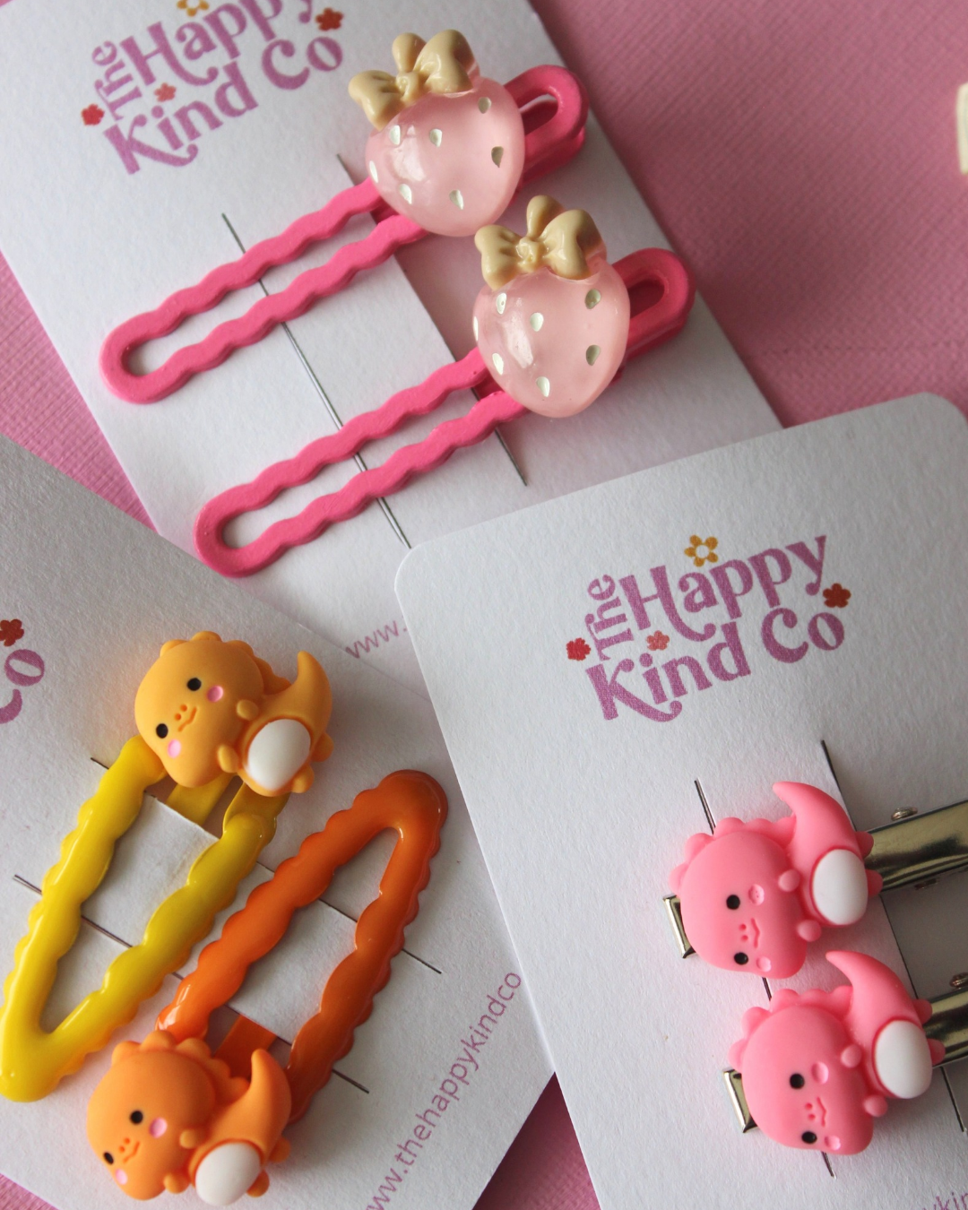 Rawr-some Dino Toddler Clips - Sweetie Pink
