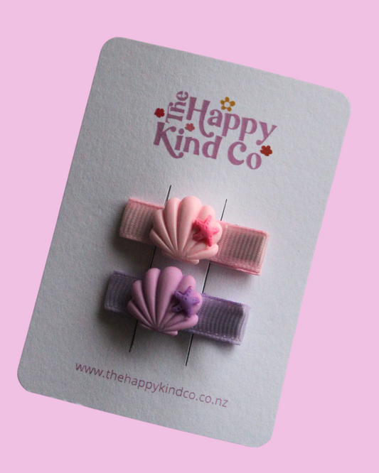 Mini Shell Contrast Clips