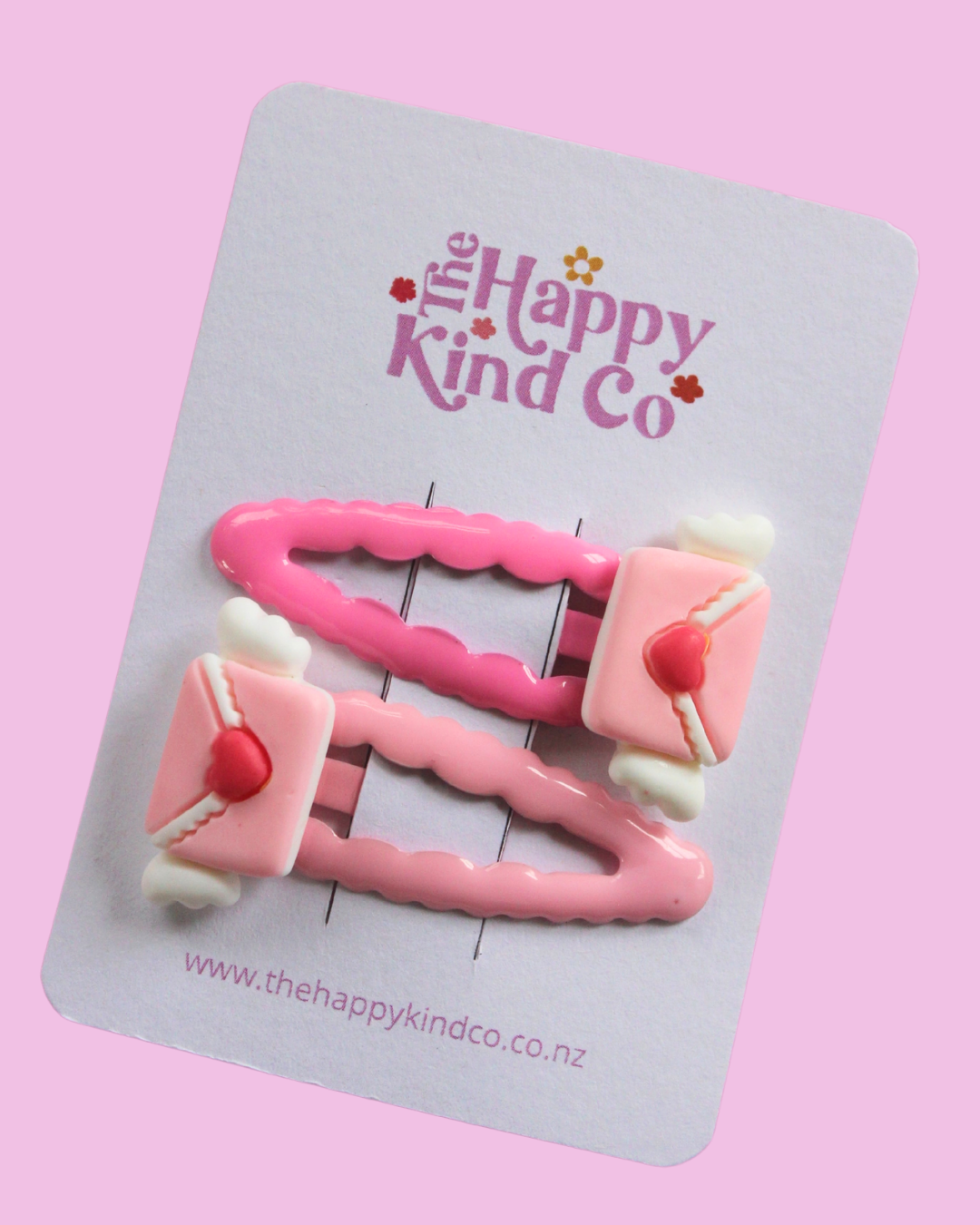 Wavy LOVE Letter Clips - Peony & Candyfloss