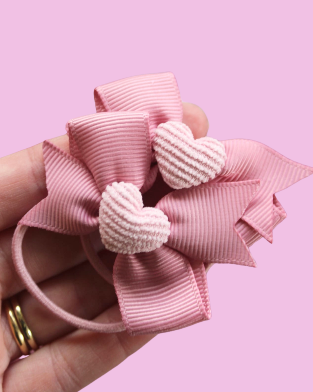 Blush Crush Bow Hair Ties