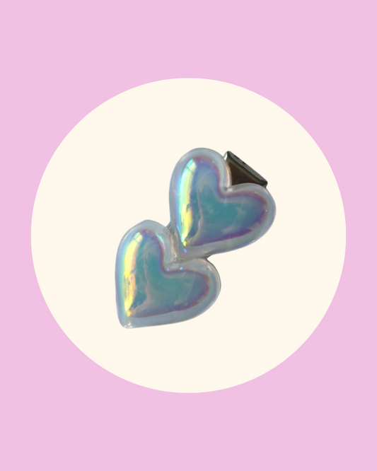 Pearl Shimmer Hearts Clip Pop
