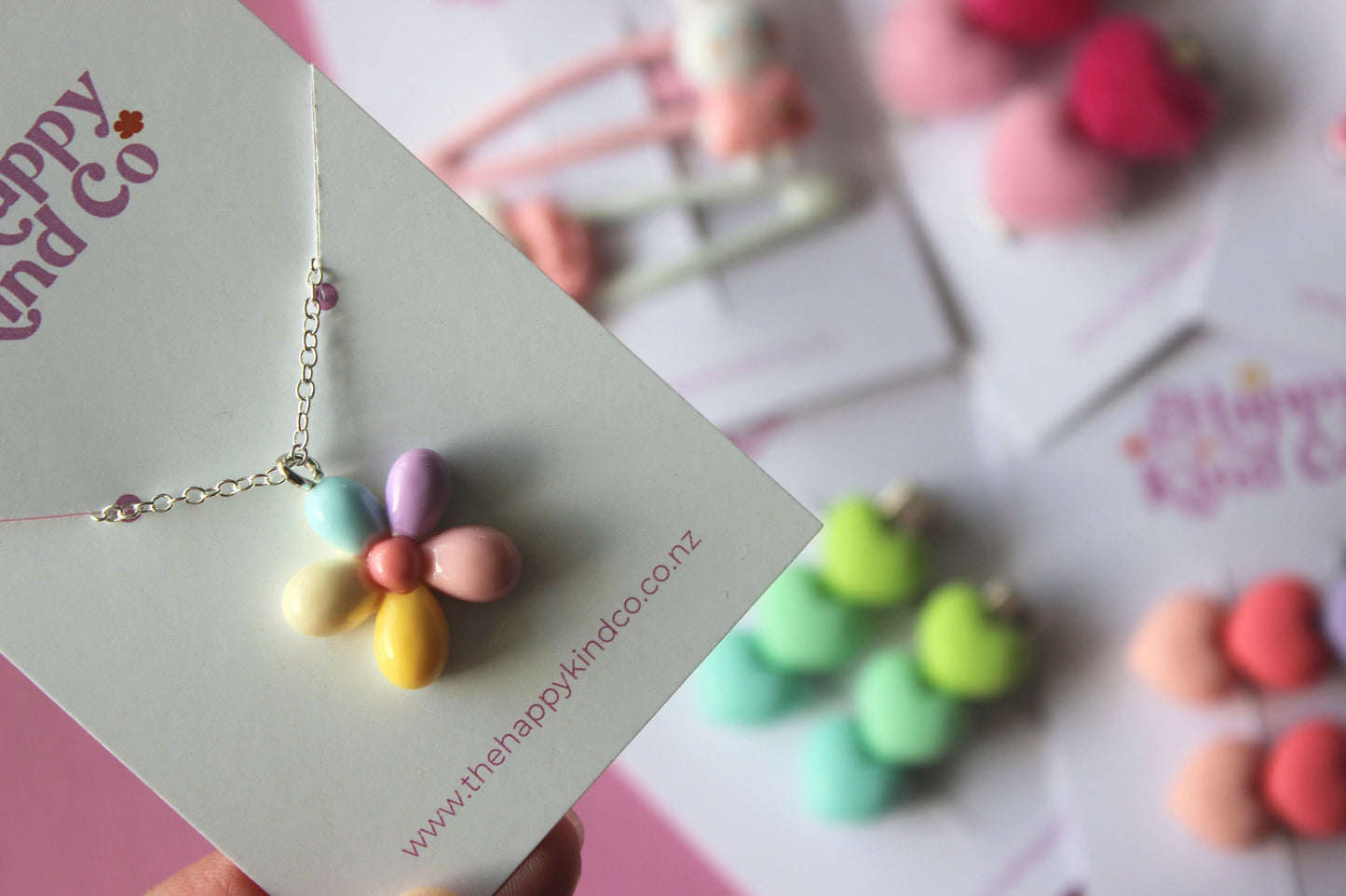 Rainbow Flower Necklace