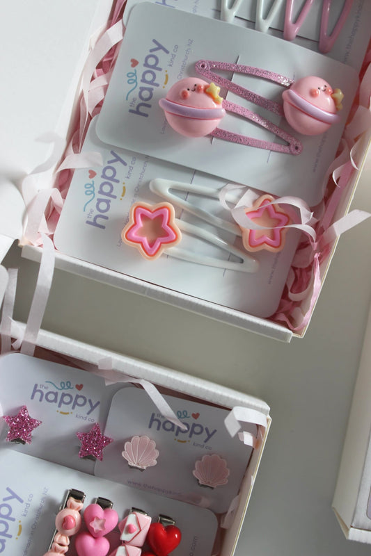 Peachy Star Snap Clips