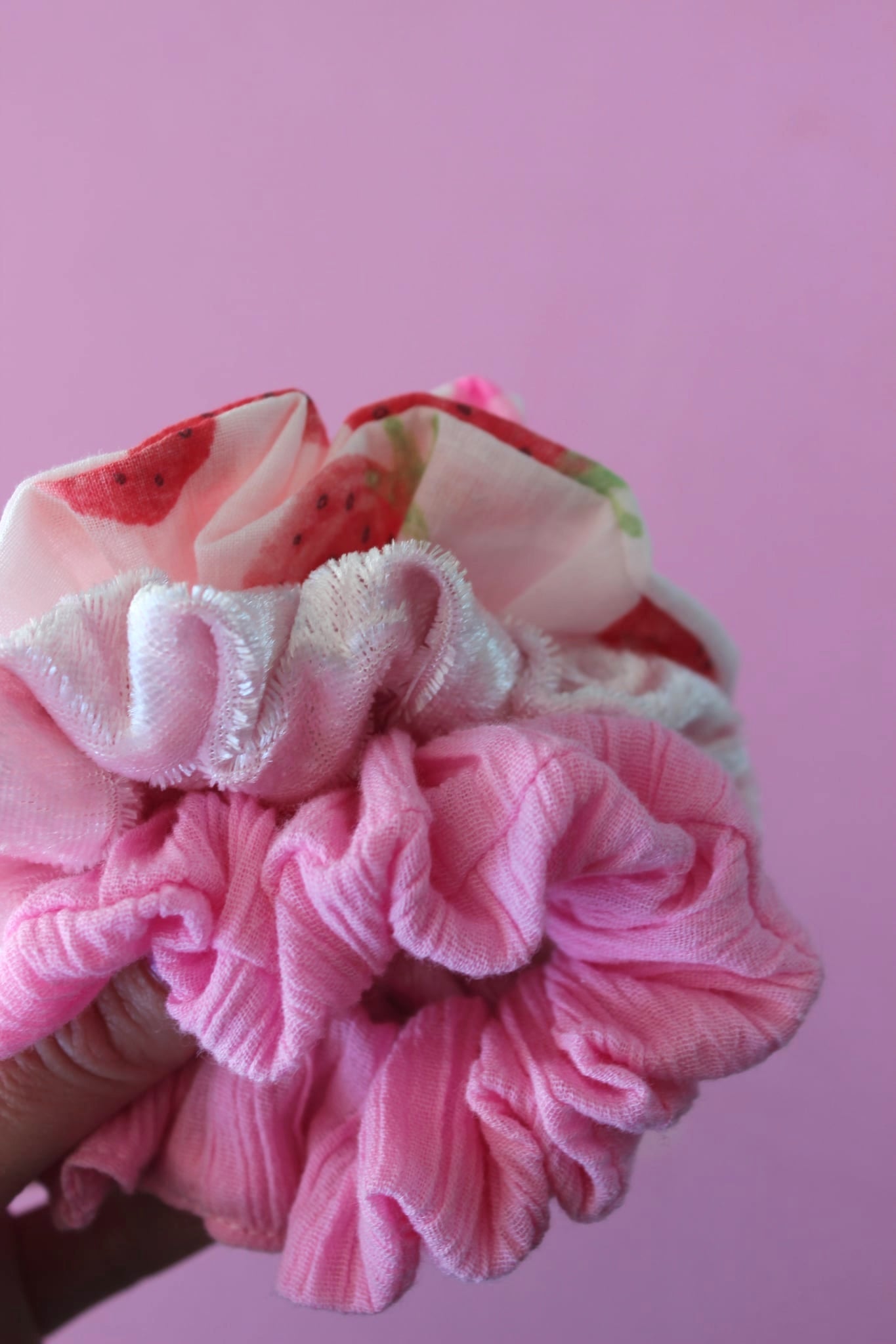 Deluxe Candyfloss Cheesecloth Scrunchie