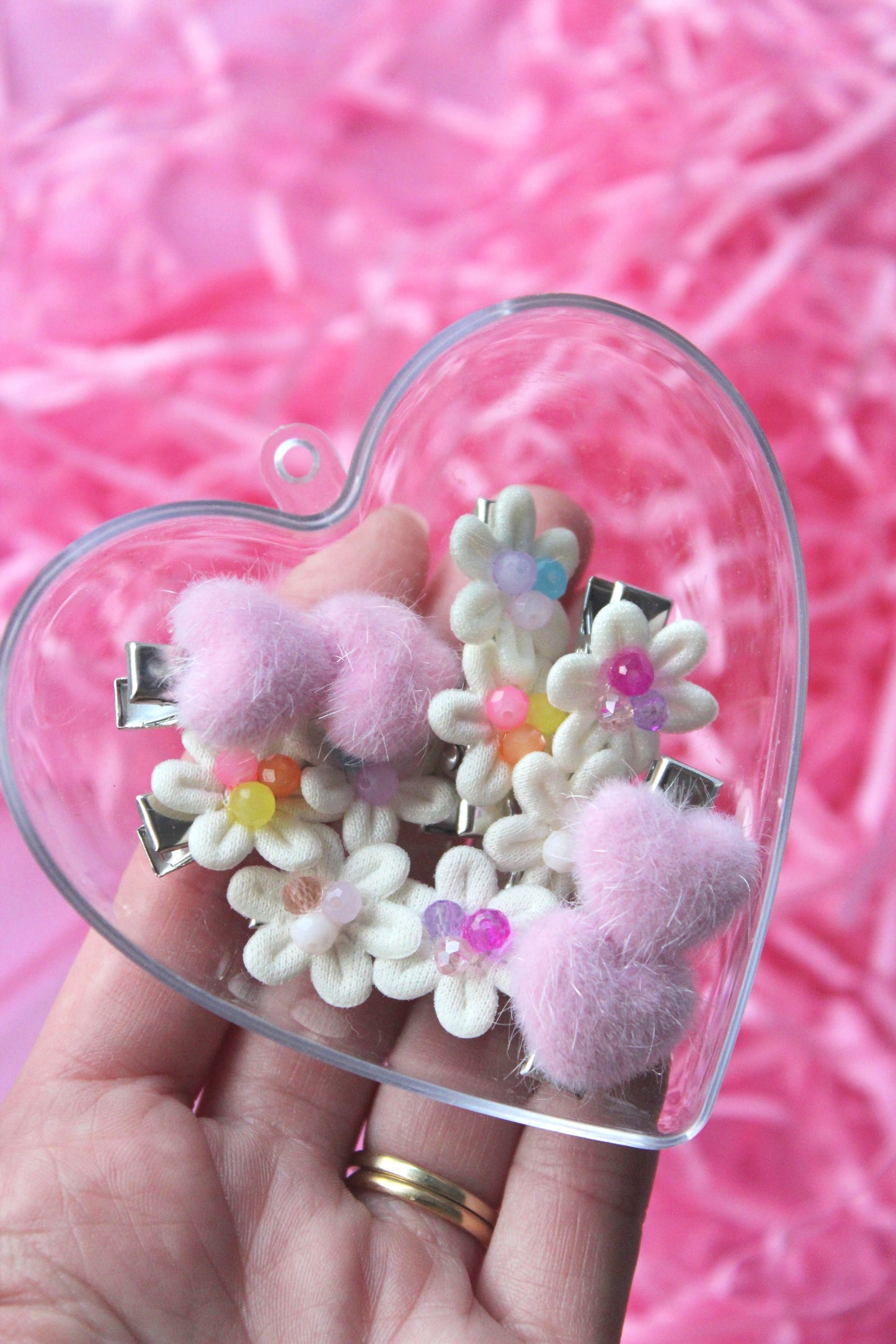Love Fluffs Heart Stopper Clips - Marshmallow
