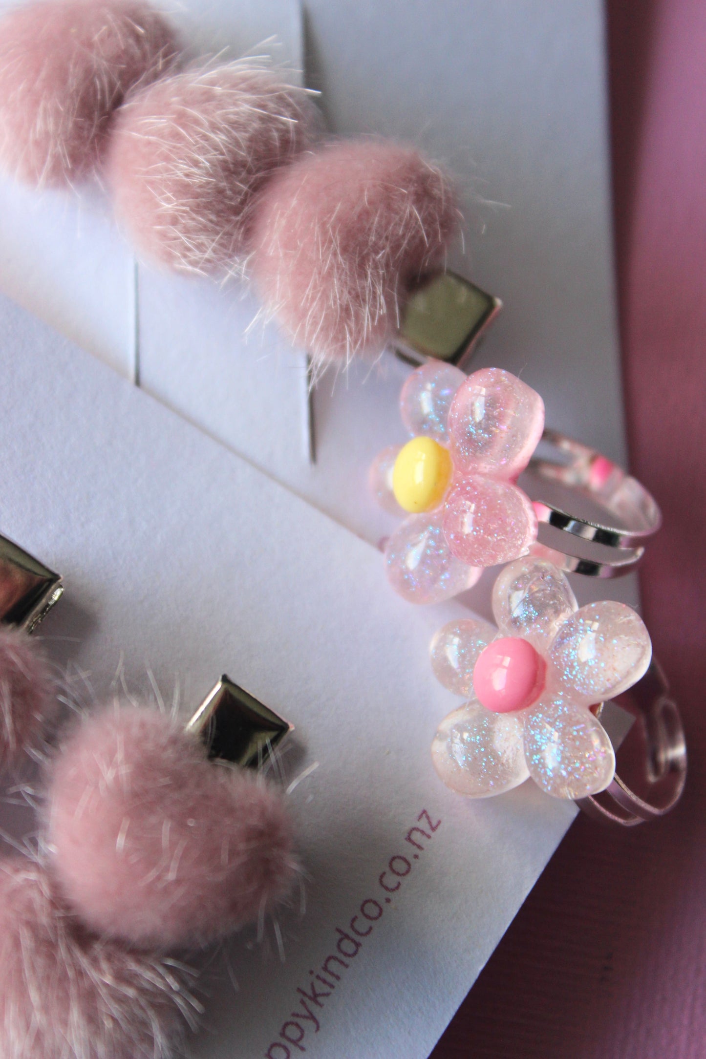 Love Fluffs Heart Stopper Clips - Dusky Pink