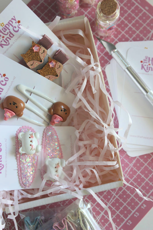 Glitter Kitty Snap Clips