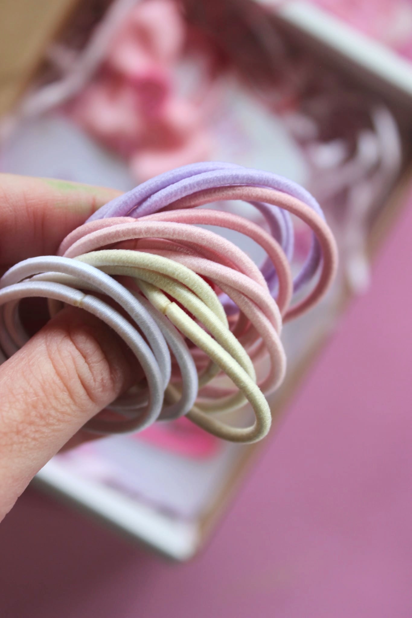 Thick Hair Ties 15 Pk - Blush